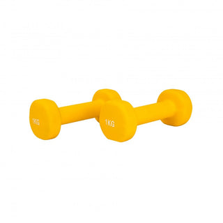 Pair of Neoprene Dumbbells Weights - Solid Iron Construction 1KG