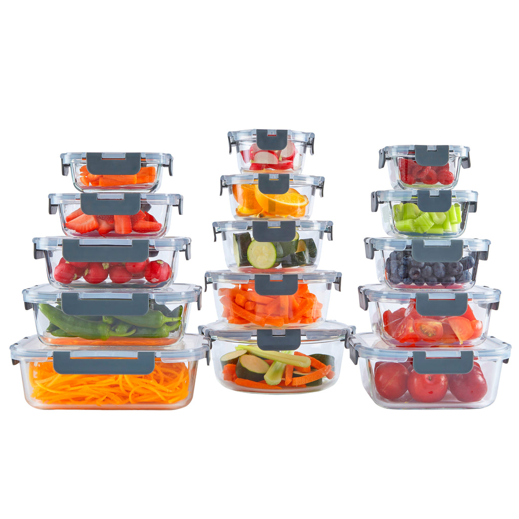 Neo 15 Glass Containers & 15 Lids Food Storage Set - 15 Piece – Neo Direct