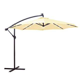Neo 3M Cream Outdoor Freestanding Parasol with LED Lights