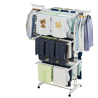 Neo White 4 Tier Folding Clothes Horse Drying Rack