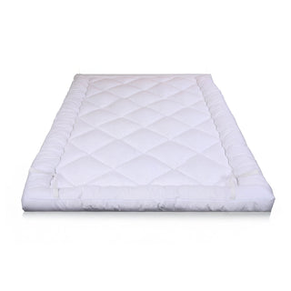 Neo Double Mattress Topper Soft Memory Foam Plush Bounce Fibre Breathable Diamond Quilted Fabric Elastic Anti Slip Corner Straps Secure Fit All UK Bed Sizes
