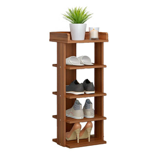 Neo Walnut Multi-Layer Wooden Shoe Rack