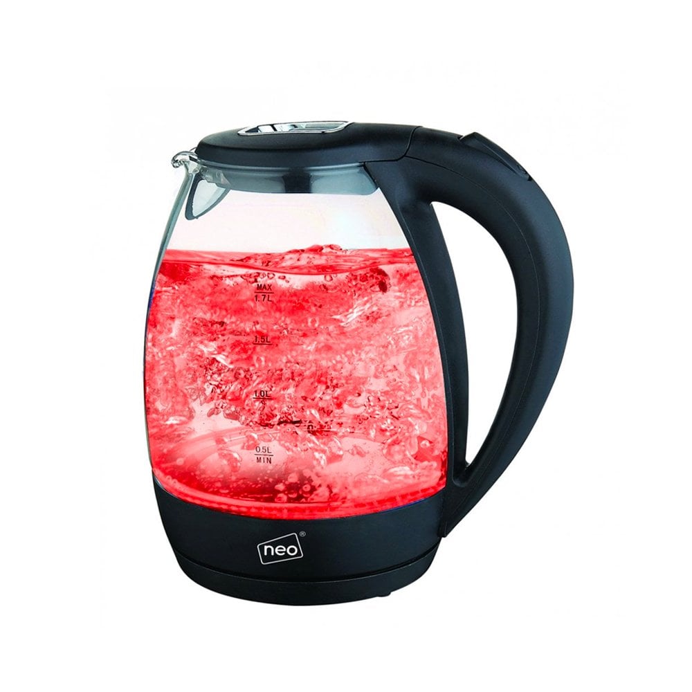 Neo 1.7L Red LED Illuminated Electric Glass Kettle – Neo Direct