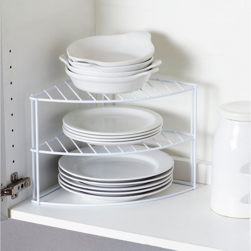 Cupboard Plate Cradle Storage Rack Kitchen Cabinets Open Plate