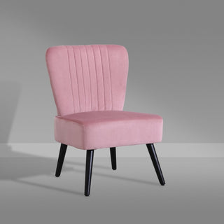 Neo Molveno Dusky Pink Crushed Velvet Shell Accent Chair