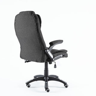 Neo Dark Grey Fabric Executive Recliner Swivel Office Chair