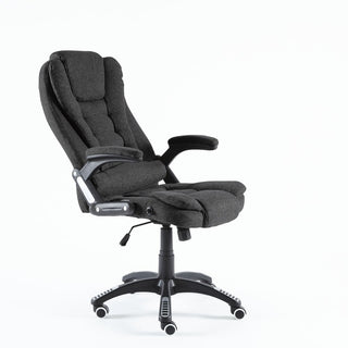 Neo Dark Grey Fabric Executive Recliner Swivel Office Chair