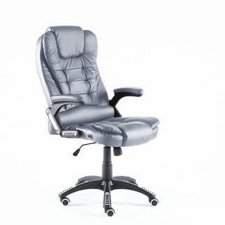 Neo Grey Faux Leather Office Chair with Massage Function