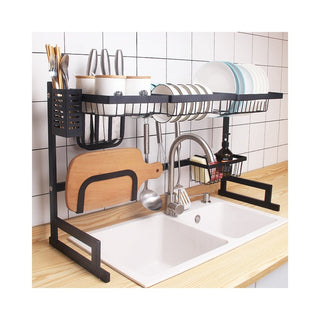Neo Over Sink Kitchen Shelf Organiser Dish Drainer Drying Rack Utensils Holder (85cm)