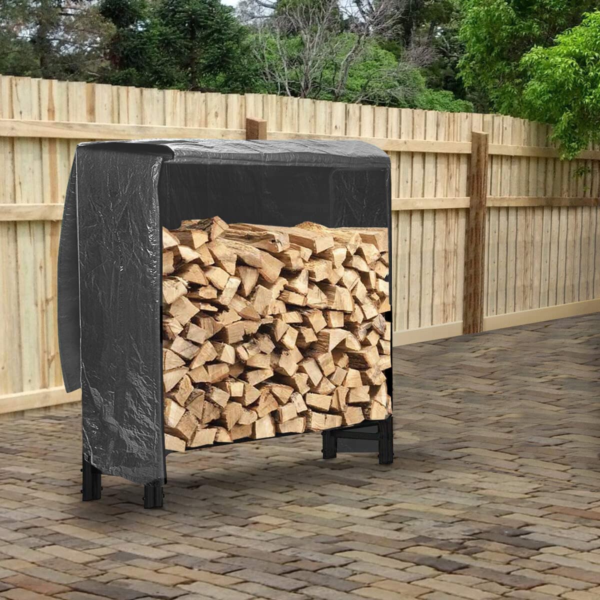 Roof Outdoor Firewood Rack With Cover Outdoor Firewood Cover