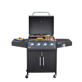 Neo Gas BBQ Grill 4 + 1 Burner Side Stainless & Cover