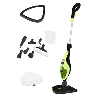 Neo Lime Green 10 in 1 1500W Hot Steam Mop Cleaner and Hand Steamer