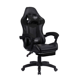 Neo Black Massage Leather Gaming Chair with Footrest