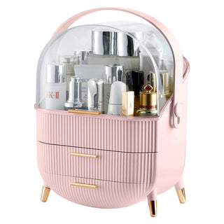 Neo Pink Three Layer Cosmetic Makeup Organiser & Holder