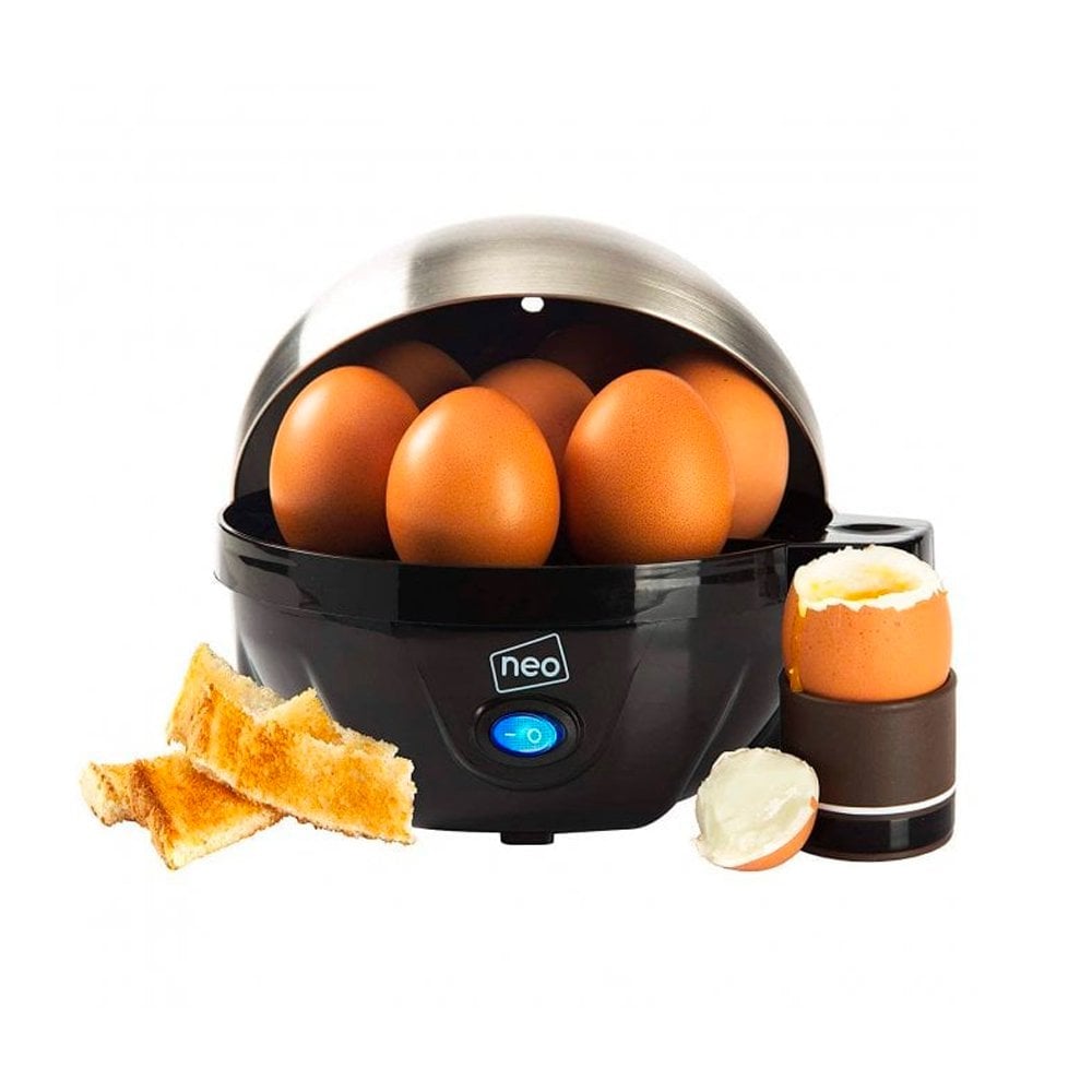 Geepas - The Geepas electric egg boiler and timer has a 7 egg capacity and  a timer for perfectly boiled eggs every time. Boil and poach eggs or make  omelettes with this