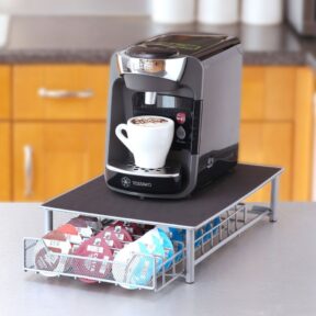 T-Disc Coffee Capsules Anti-Vibration Design Mifri UK Tassimo Pod Holder BLACK 60 Bosch Tassimo Stand & Pod Storage Drawer 