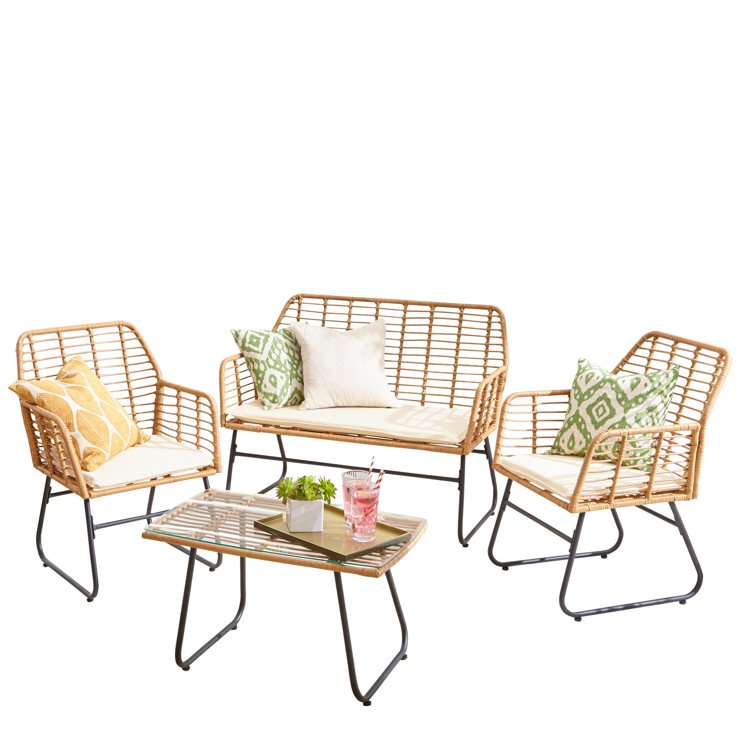 Neo Beige Garden Furniture Set, Sofa, Garden Table & Chairs